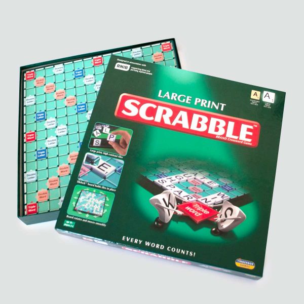 A large print version of the classic Scrabble game.