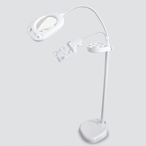 Triumph LED Floor Lamp With Magnifier & Clip Arm & Tray